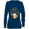 Beer Is The Way: Ladies' Moisture-Wicking Long Sleeve V-Neck Tee - Image 2