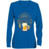 Beer Is The Way: Ladies' Moisture-Wicking Long Sleeve V-Neck Tee - Image 5